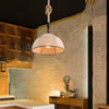 Retro American Style Linen Fabric Pendant Light Rustic Hemp Rope Chandelier for Dining Room