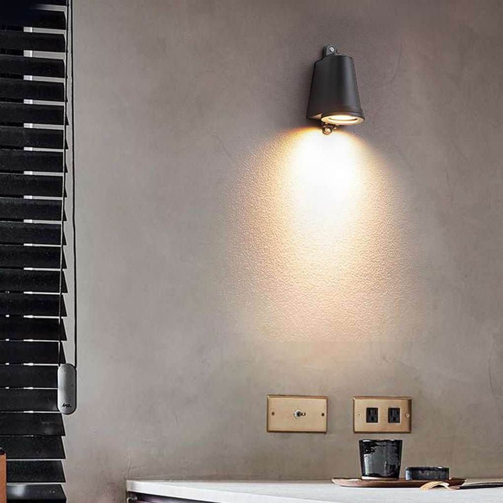 Retro Bell Shaped LED Outdoor Wall Light Waterproof Exterior Sconce in Aluminum