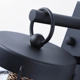 Retro Black Outdoor Wall Sconce Waterproof Iron and Bubble Glass Exterior Lantern for Porch and Patio