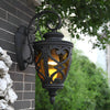 Retro Die Cast Aluminum Outdoor Wall Sconce with Bubble Glass Shade for Patio and Porch Lighting