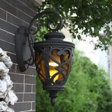 Retro Die Cast Aluminum Outdoor Wall Sconce with Bubble Glass Shade for Patio and Porch Lighting