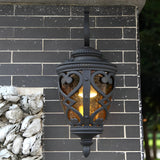 Retro Die Cast Aluminum Outdoor Wall Sconce with Bubble Glass Shade for Patio and Porch Lighting