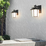 Retro Exterior Wall Lantern Waterproof Aluminum Glass Sconce for Porch Garage Garden Lighting