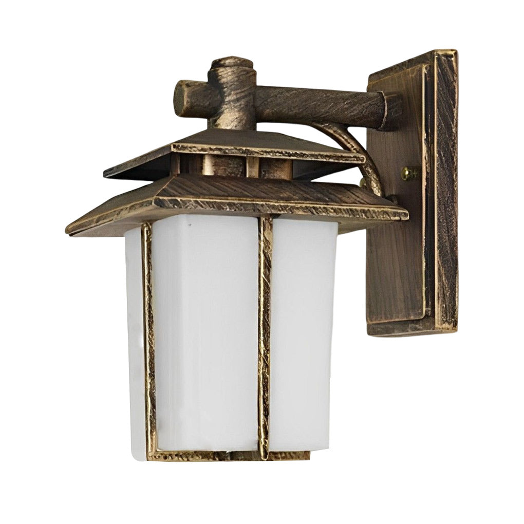 Retro Exterior Wall Lantern Waterproof Aluminum Glass Sconce for Porch Garage Garden Lighting
