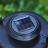 Retro Glass Cylinder Solar Lanterns with 50 LED Firefly Lights for Outdoor Garden and Patio Decor
