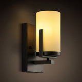 Retro Industrial Glass Candlestick Wall Sconce 5W LED Bedside Aisle Light in Black