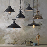 Retro Industrial Metal Ceiling Pendant Light Fixture for Kitchen Island and Dining Room