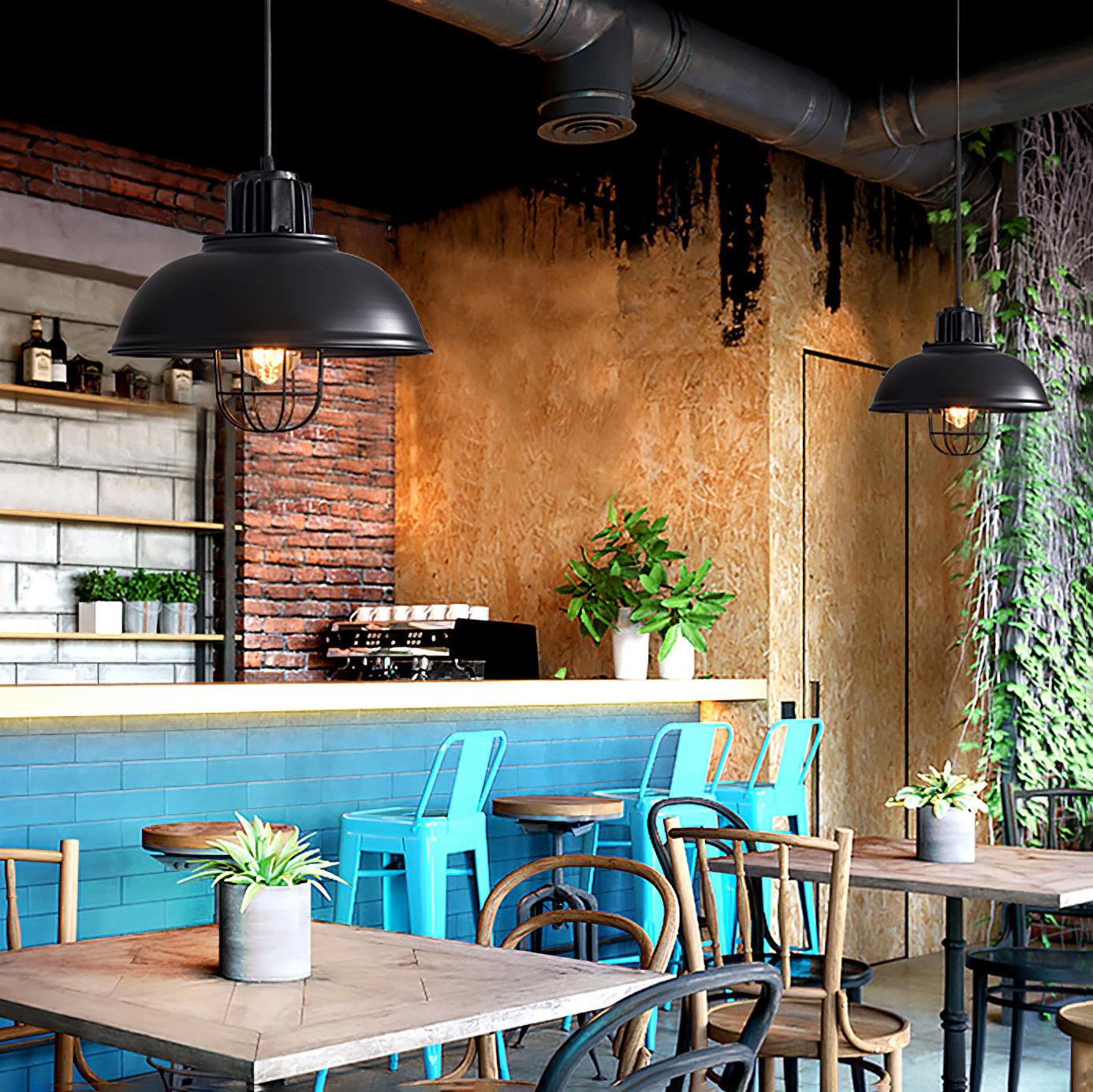 Retro Industrial Metal Ceiling Pendant Light Fixture for Kitchen Island and Dining Room