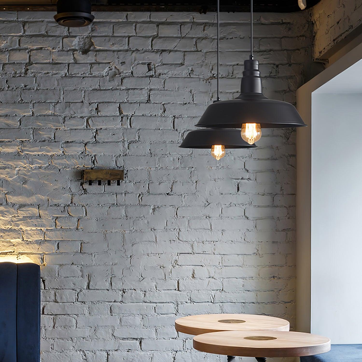 Retro Industrial Metal Ceiling Pendant Light Fixture for Kitchen Island and Dining Room