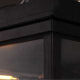 Retro Industrial Double Head LED Ceiling Light with Square Glass Shade for Hallway Balcony
