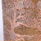 Retro Iron Solar Hanging Lantern with Decorative Tree Pattern Projection for Outdoor Garden