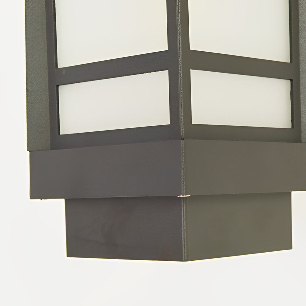 Retro Matte Black Outdoor Wall Sconce LED Waterproof Glass Lantern for Garden and Patio