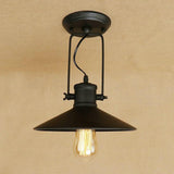 Retro Metal Coastal Pendant Light Fixture with Large Dynamic LED Bulb Country Style Hanging Lamp