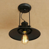 Retro Metal Coastal Pendant Light Fixture with Large Dynamic LED Bulb Country Style Hanging Lamp