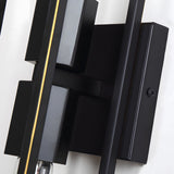 Retro Metal Frame Glass Wall Sconce Light with Dual E27 Sockets for Indoor Hallway Decor