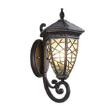 Retro Outdoor Solar Wall Lantern Waterproof Aluminum Exterior Sconce for Garden