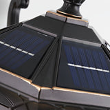 Retro Outdoor Solar Wall Lantern Waterproof Aluminum Exterior Sconce for Garden