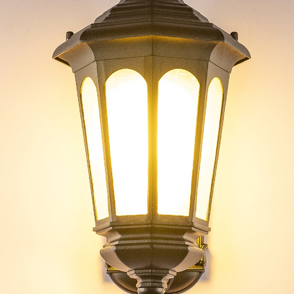 Retro Outdoor Wall Sconce Waterproof Iron Lantern for Balcony Courtyard and Garden Lighting