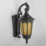 Retro Outdoor Wall Sconce Waterproof Iron Lantern for Balcony Courtyard and Garden Lighting