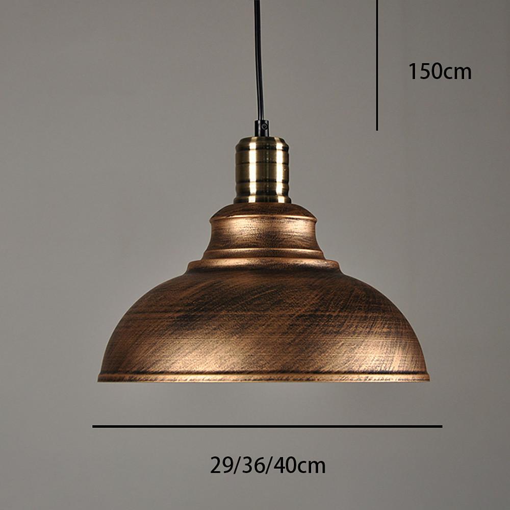 Retro Semi Globe Metal Pendant Light Industrial Hanging Ceiling Lamp for Kitchen Island