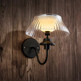 Retro Solar LED Outdoor Wall Sconce Waterproof Black Metal Light with Adjustable Acrylic Shade