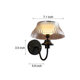 Retro Solar LED Outdoor Wall Sconce Waterproof Black Metal Light with Adjustable Acrylic Shade