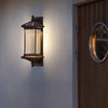 Retro Striped Glass Shade Outdoor Solar Garden Lights IP55 Waterproof Landscape Post Lamp