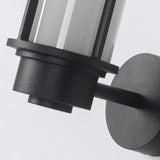 Retro Top Hat Shape LED Outdoor Wall Light Waterproof Black Aluminum Exterior Lantern Sconce