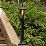 Retro Waterproof Black Outdoor Garden Pathway Light Modern Aluminum Lawn Landscape Lamp