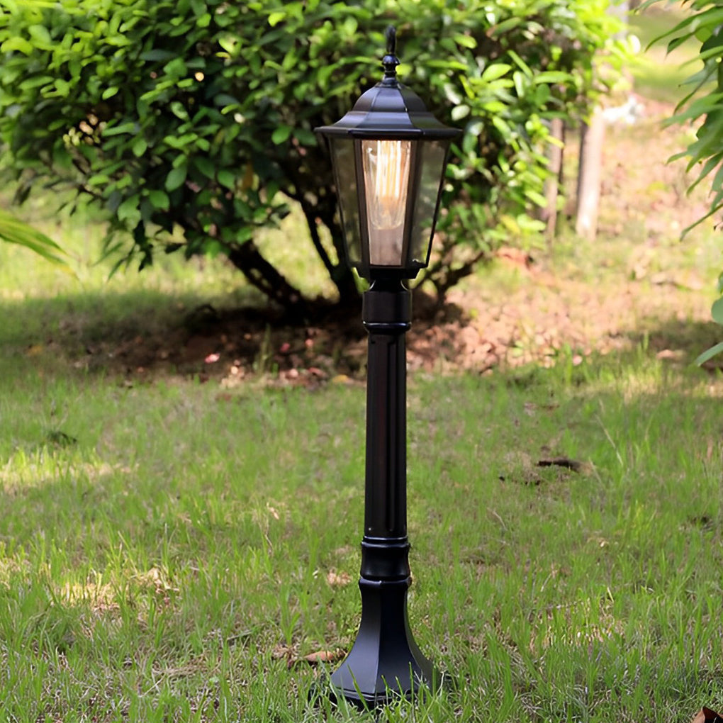 Retro Waterproof Black Outdoor Garden Pathway Light Modern Aluminum Lawn Landscape Lamp