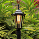 Retro Waterproof Black Outdoor Garden Pathway Light Modern Aluminum Lawn Landscape Lamp