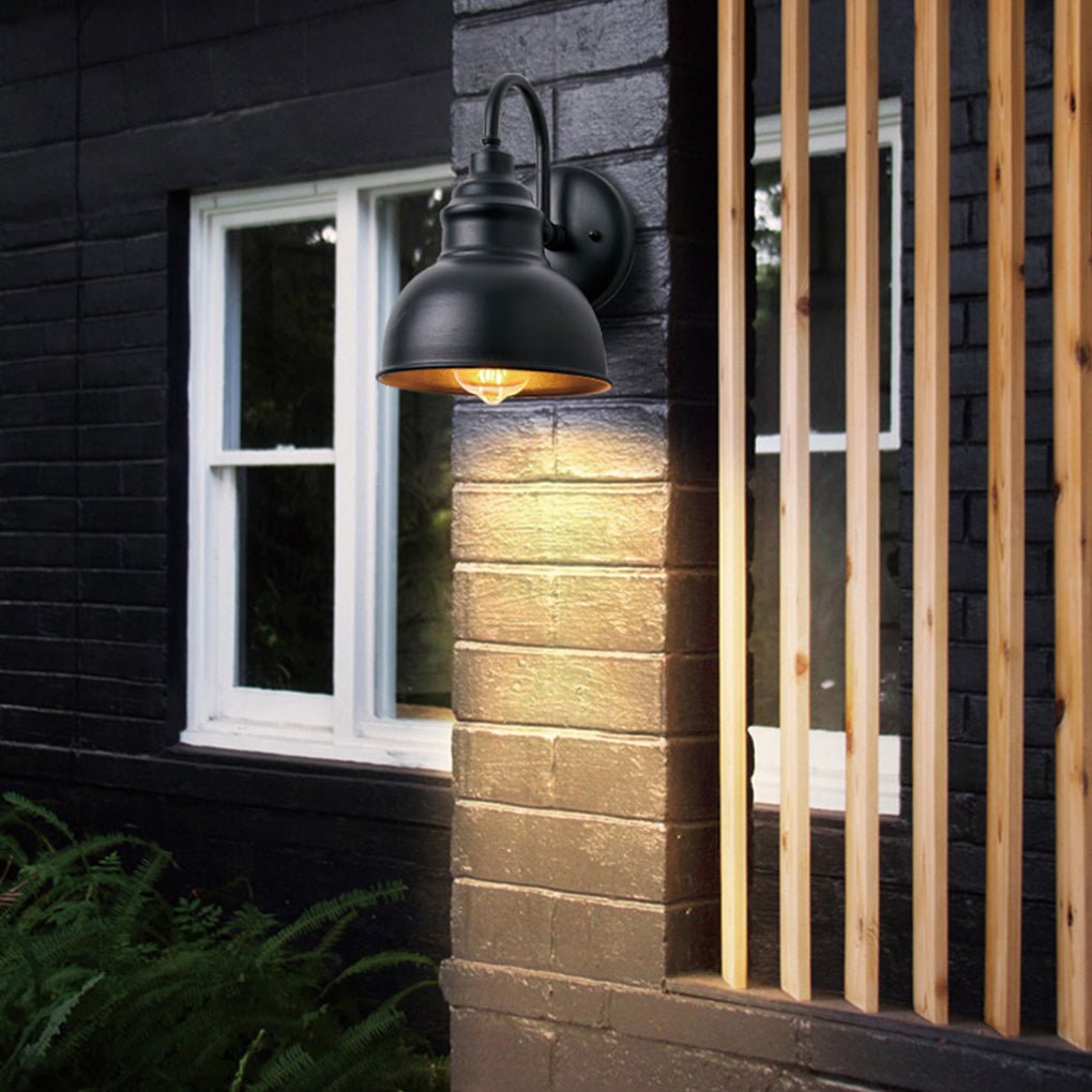 Retro Waterproof Exterior Wall Light with Light Sensor Dusk to Dawn Outdoor Sconce for Garden Balcony