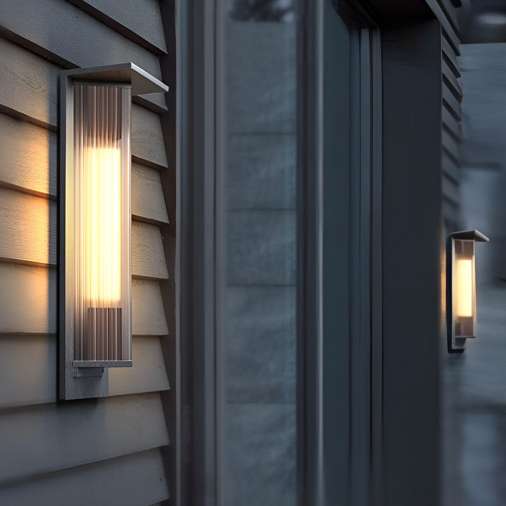 Retro Waterproof Solar LED Wall Sconce Aluminum Exterior Light for Patio and Garden