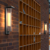 Retro Waterproof Solar LED Wall Sconce Aluminum Exterior Light for Patio and Garden