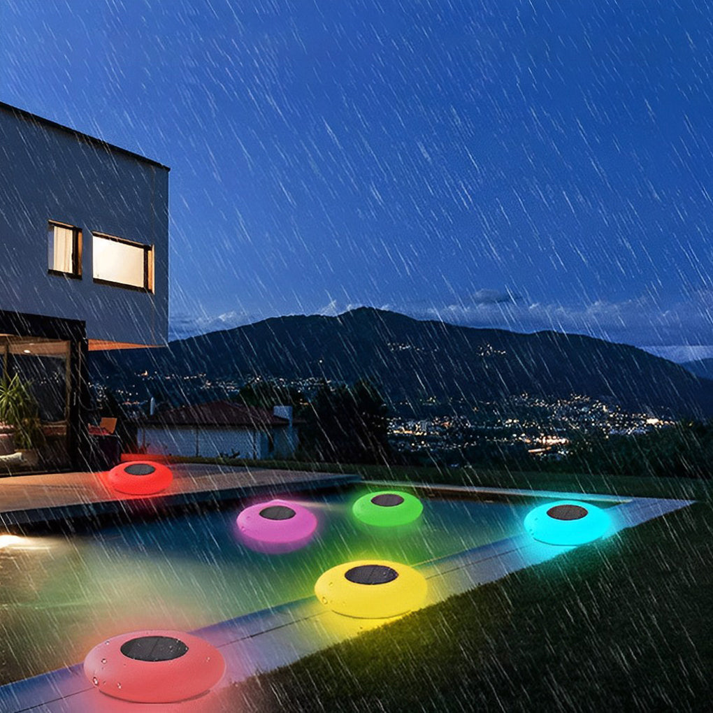 RGB Color Changing Solar Pool Lights Waterproof LED Floating Outdoor Pond and Garden Lighting