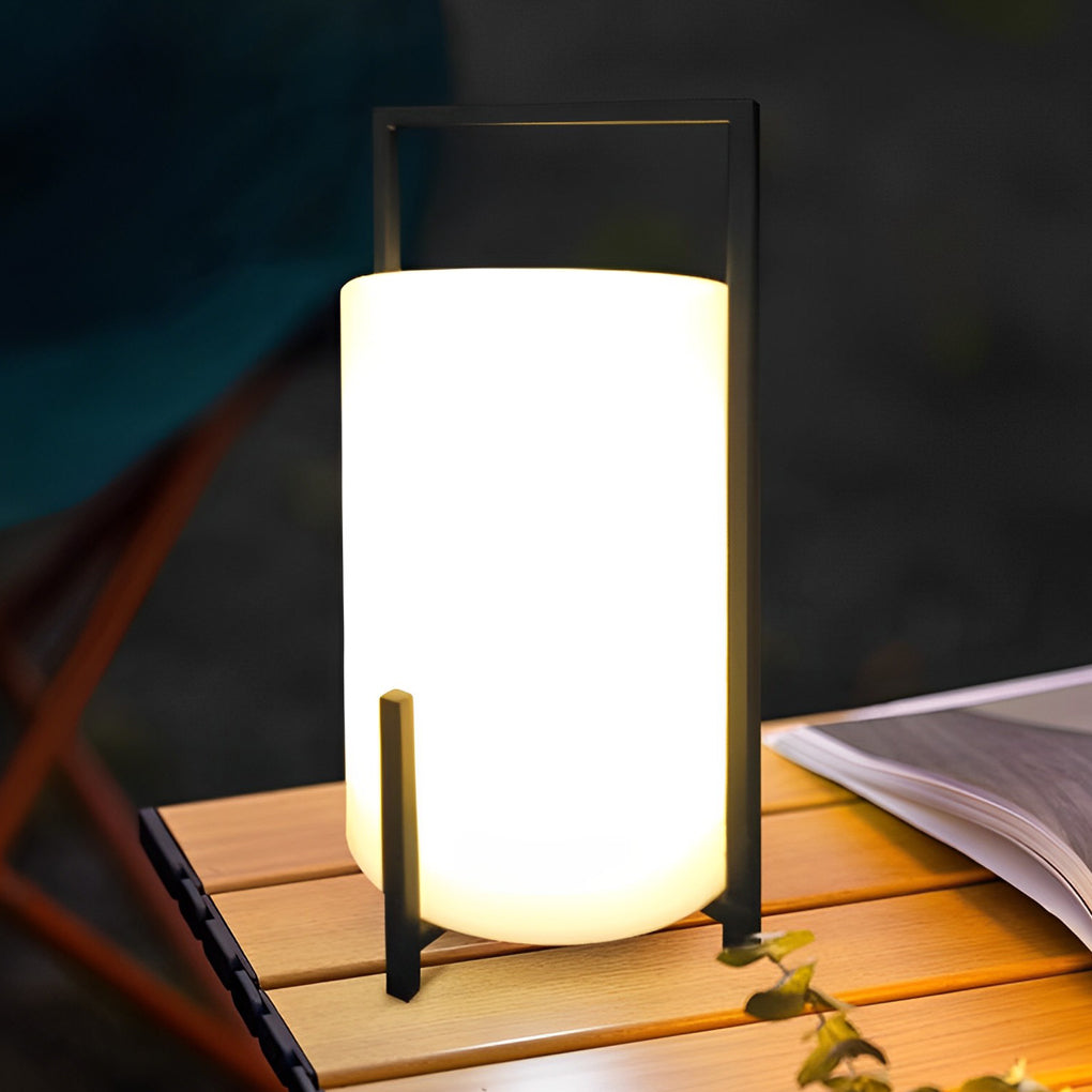 RGB Solar Powered Outdoor Lantern Waterproof Rechargeable LED Floor Lamp for Garden and Camping