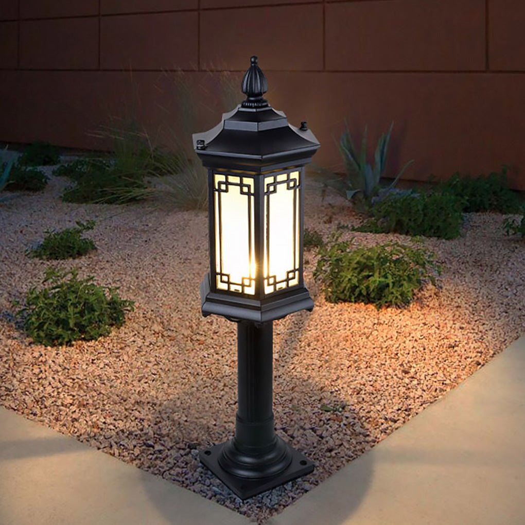 Rhombus Design Asian Inspired Outdoor Garden Pathway Light in Die Cast Aluminum