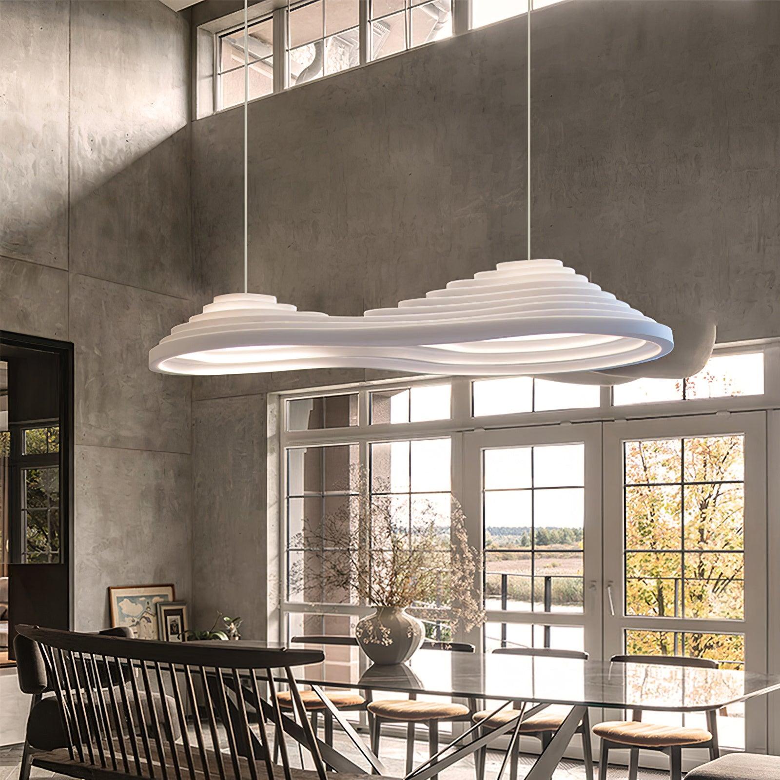 Rice Field Acoustic Pendant Light Modern Acrylic LED Ceiling Lamp for Interior Decor