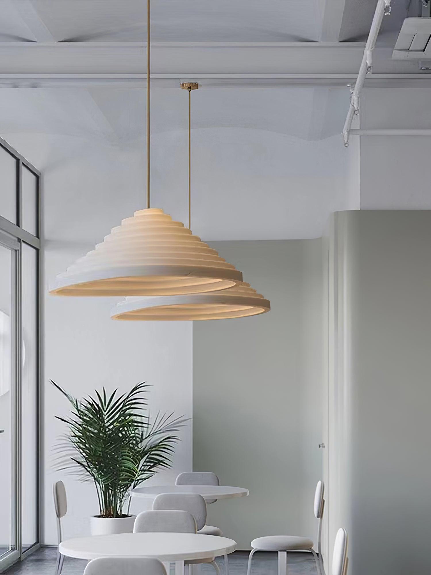 Rice Field Acoustic Pendant Light Modern Acrylic LED Ceiling Lamp for Interior Decor