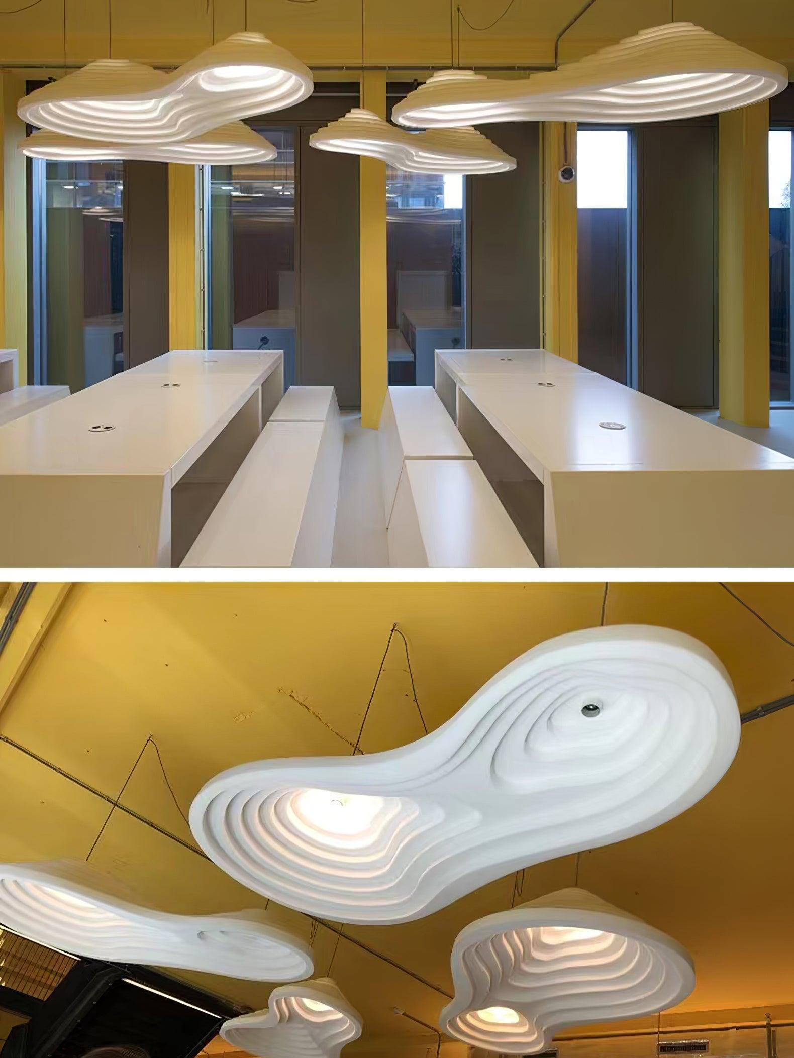 Rice Field Acoustic Pendant Light Modern Acrylic LED Ceiling Lamp for Interior Decor