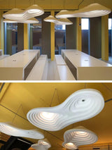 Rice Field Acoustic Pendant Light Modern Acrylic LED Ceiling Lamp for Interior Decor