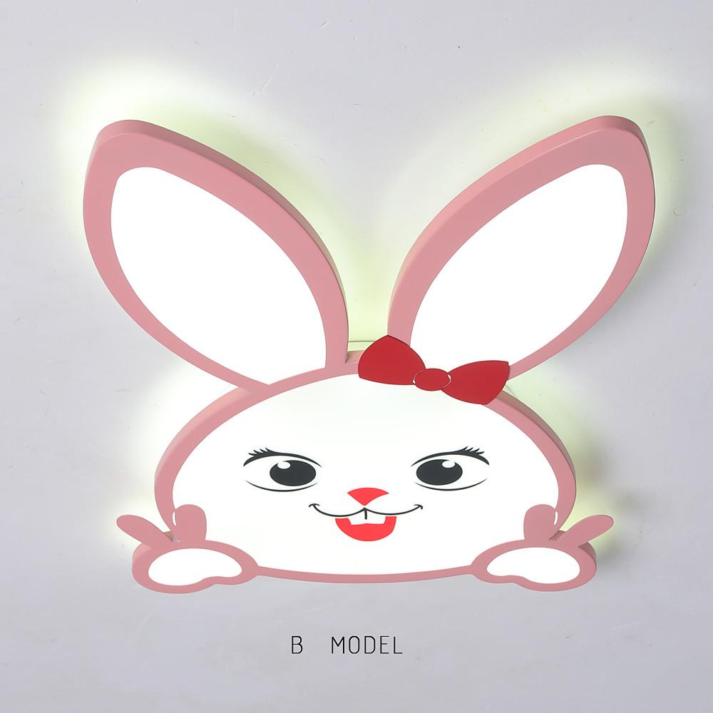 Creative Bunny Shape LED Flush Mount Ceiling Light for Nursery and Kids Bedroom