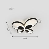 Modern Butterfly Shaped Dimmable LED Flush Mount Ceiling Light for Kids Bedroom and Nursery