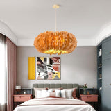 Romantic Nordic Feather Pendant Light Artistic Fairy Tale Theme Ceiling Chandelier