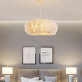 Romantic Nordic Feather Pendant Light Artistic Fairy Tale Theme Ceiling Chandelier