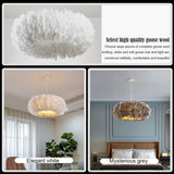 Romantic Nordic Feather Pendant Light Artistic Fairy Tale Theme Ceiling Chandelier