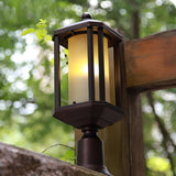 Rose Gold Waterproof Outdoor Pillar Lamp Aluminum Post Light for Garden Fence and Deck