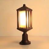 Rose Gold Waterproof Outdoor Pillar Lamp Aluminum Post Light for Garden Fence and Deck