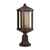 Rose Gold Waterproof Outdoor Pillar Lamp Aluminum Post Light for Garden Fence and Deck