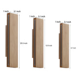 Rotatable Wood LED Wall Sconce Modern Minimalist Rectangular Lighting Fixture